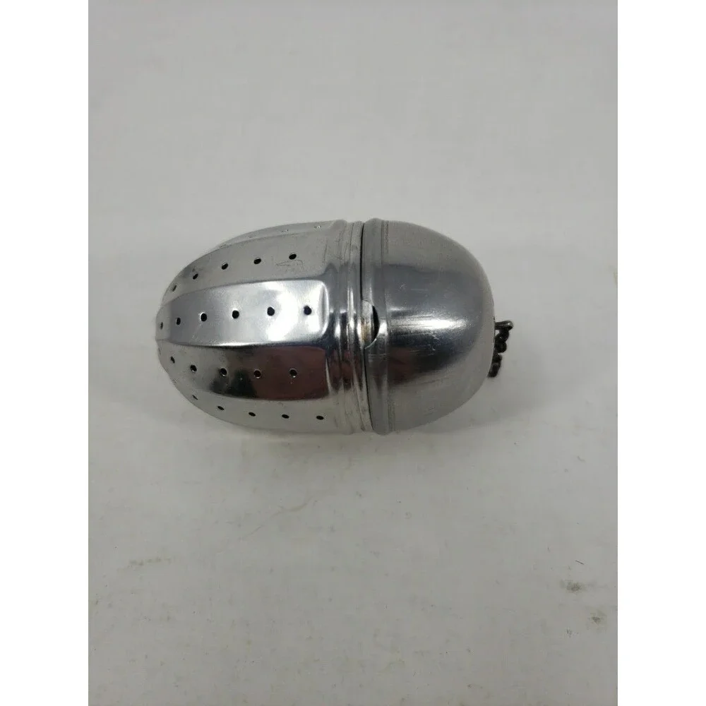 Vintage Stainless Steel Acorn Tea Infuser Loose Leaf Tea Steeper Ball with Chain